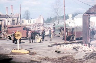 1952 fire view from E Church and Main Streets (1)